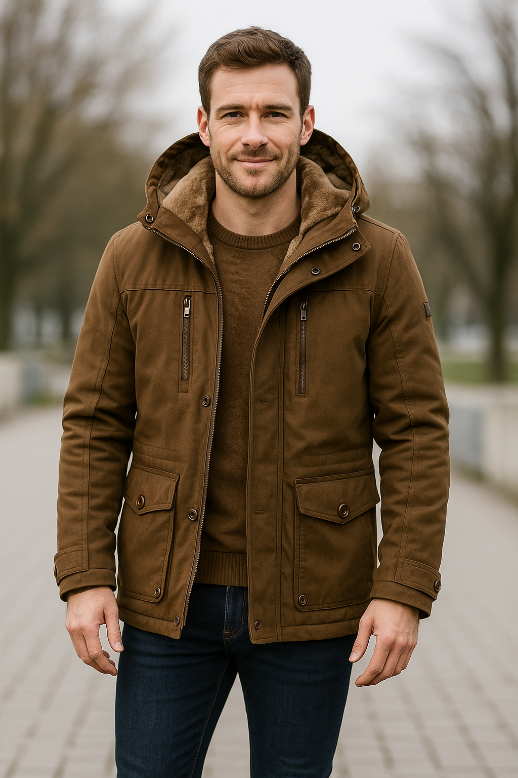 Rafello&Co | Warm Mid-Length Winter Coat