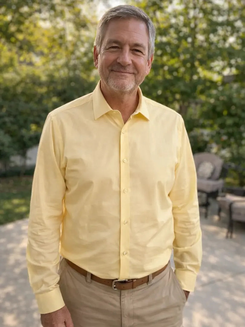 Rafello&Co | Gebreid Strijkvrij Overhemd Rafello&Co