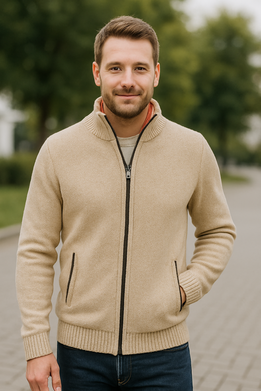 Rafello&Co | Luxury Knitted Slim Fit Jacket