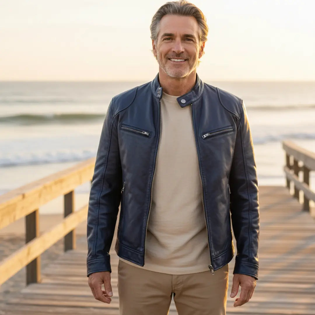 Rafello&Co | Stijlvolle Leren Jas Rafello&Co