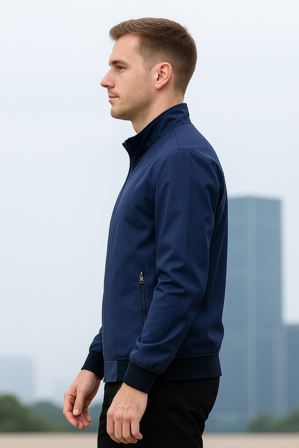 Rafello&Co | Business Casual Jacket with Stand-Up Collar