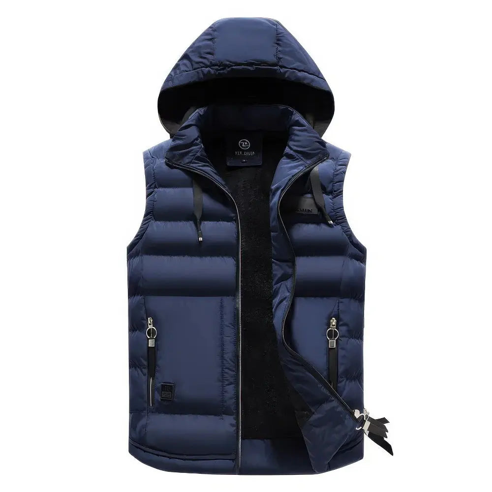Rafello&Co | Deluxe Sleeveless Men's Jacket with Removable Hood