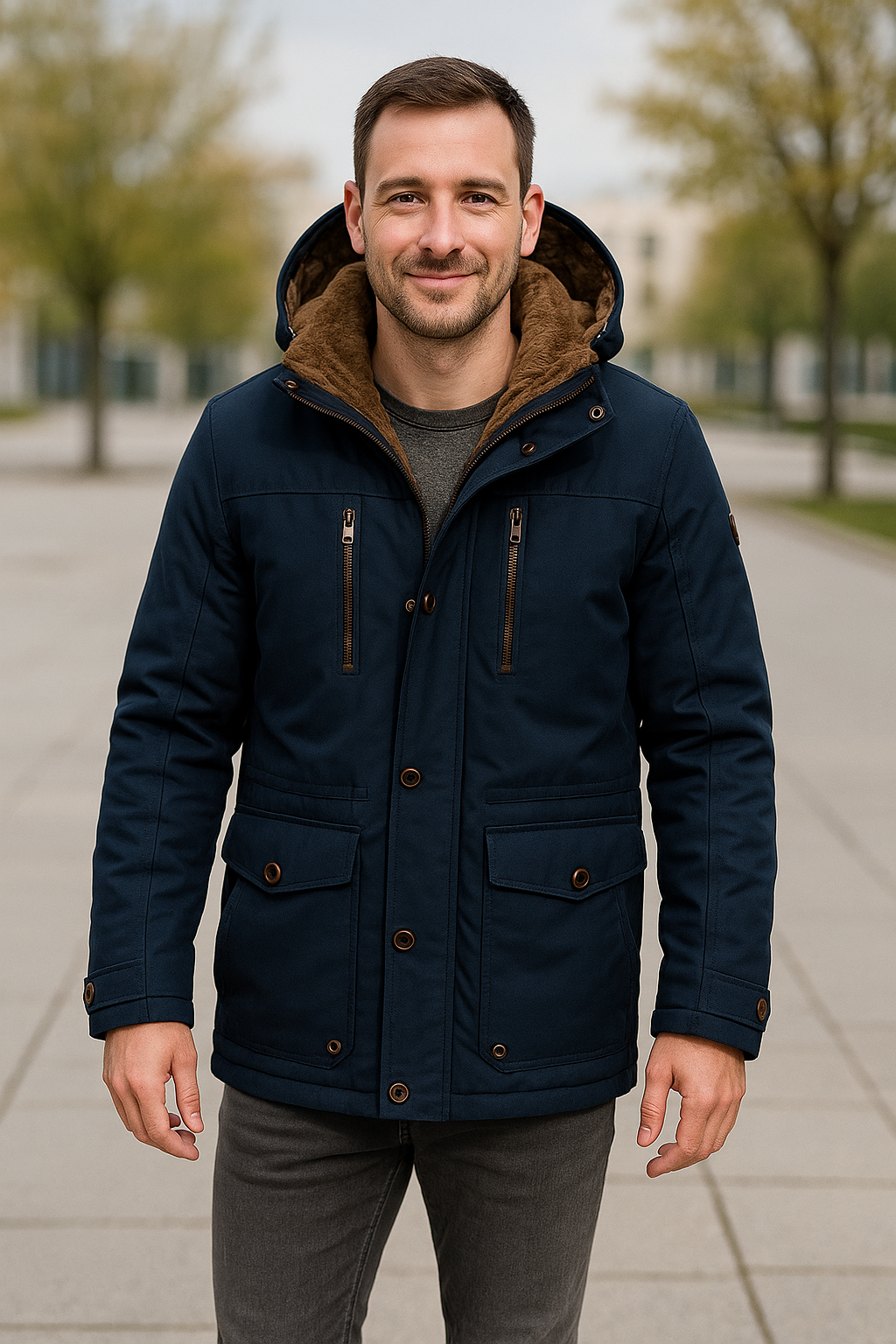 Rafello&Co | Warm Mid-Length Winter Coat