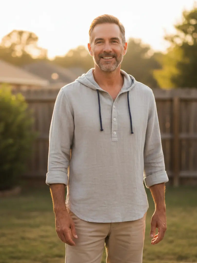 Rafello&Co | Casual Linnen Shirt met Capuchon Rafello&Co