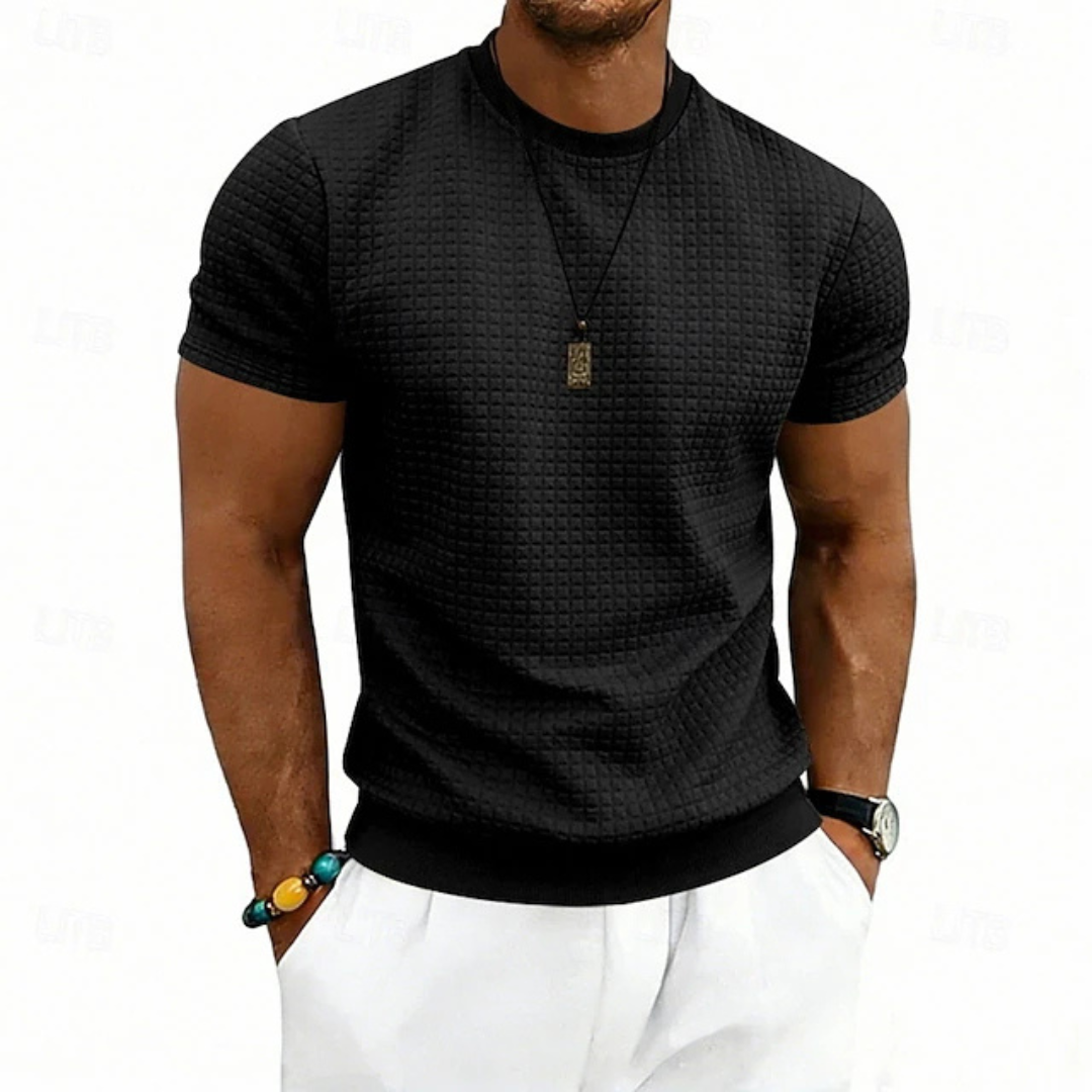Men’s Textured Waffle Knit T-Shirt