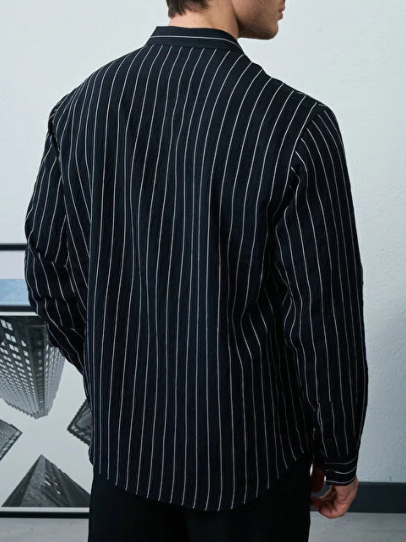 Men's Black Oversize Woven Shirt