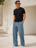 Men’s Drawstring Wide-Leg Trousers