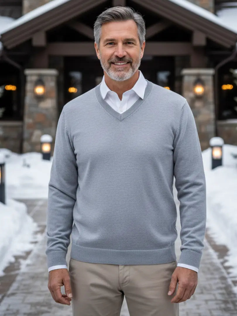 Rafello&Co | Klassieke Trui met V-Hals Rafello&Co