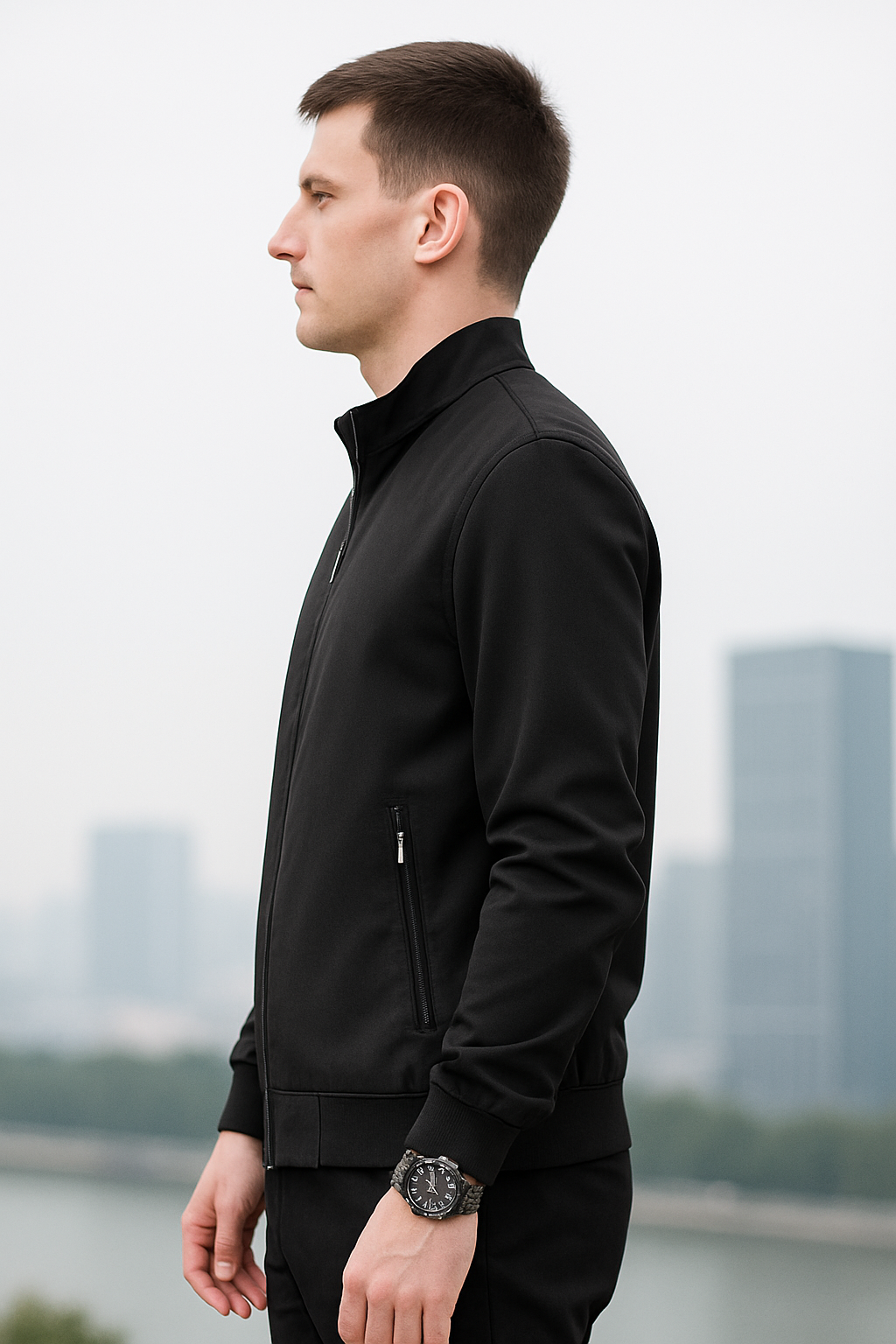 Rafello&Co | Business Casual Jacket with Stand-Up Collar