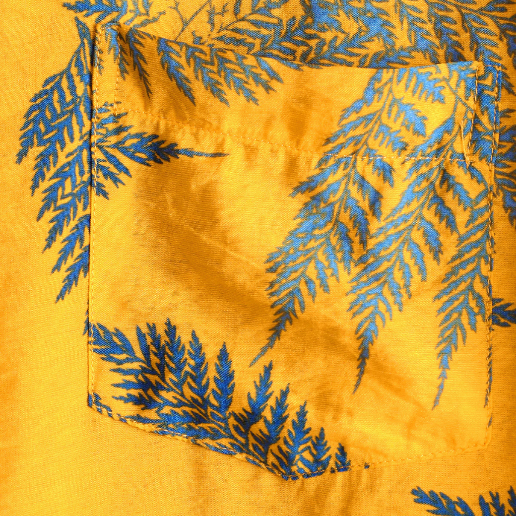 Men’s Tropical Leaf Print Short Sleeve Shirt