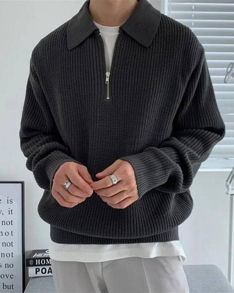 The Cesare – Half-Zip Knitted Sweater