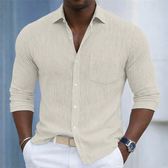 Heren Casual Corduroy Button-Up Overhemd