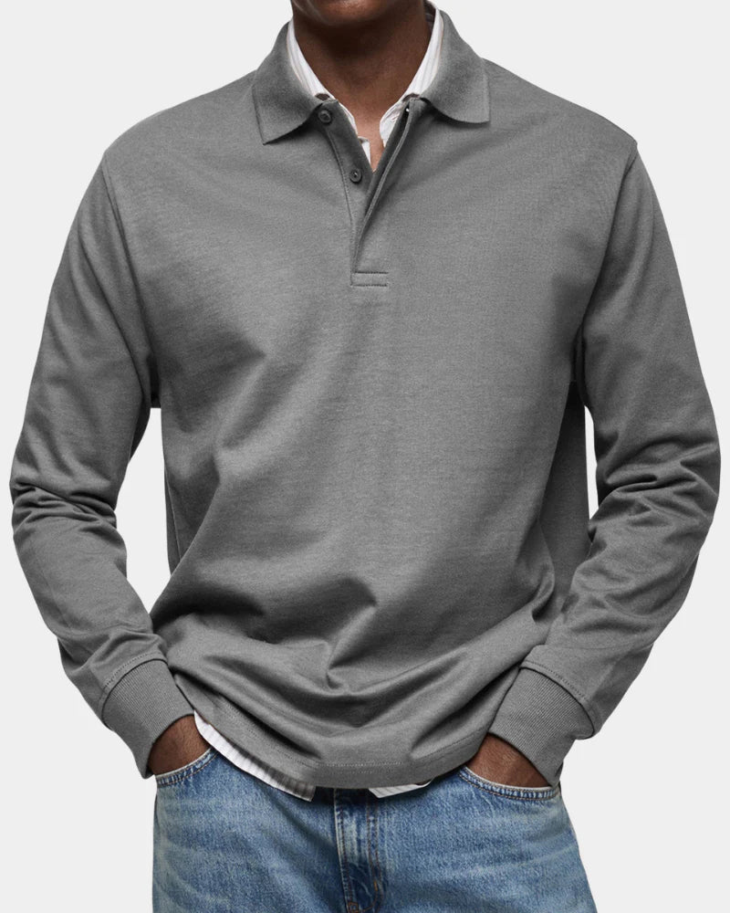 Rafello&Co |  Classic Long-Sleeve Polo Shirt