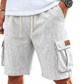 Men's Linen Cargo Drawstring Shorts