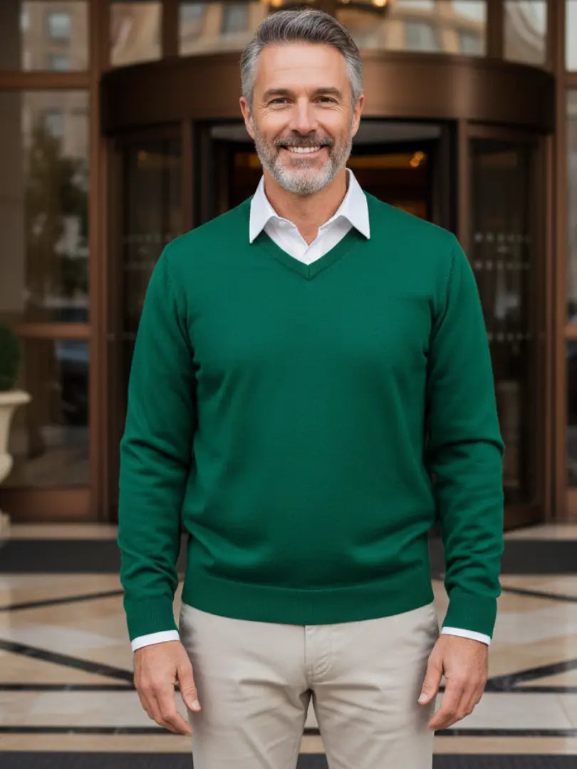 Rafello&Co | Klassieke Trui met V-Hals Rafello&Co