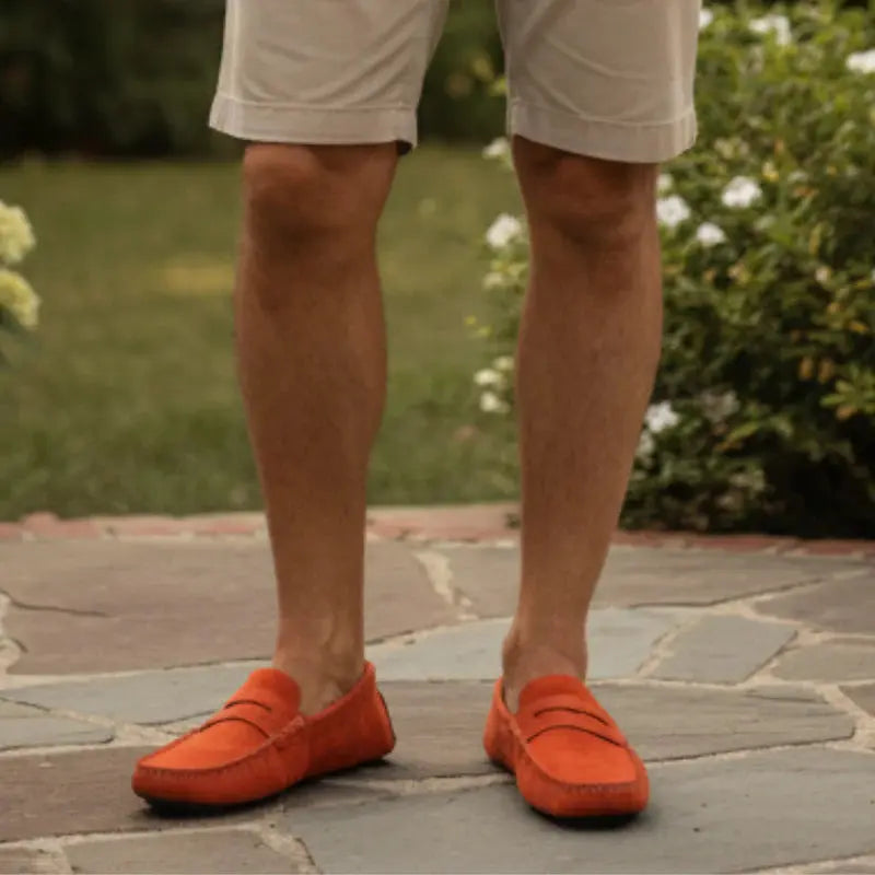 Suede Driver Loafers Rafello&Co