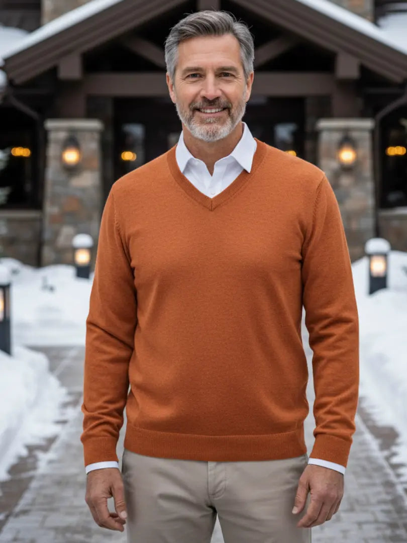 Rafello&Co | Klassieke Trui met V-Hals Rafello&Co