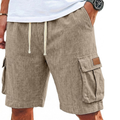 Men's Linen Cargo Drawstring Shorts