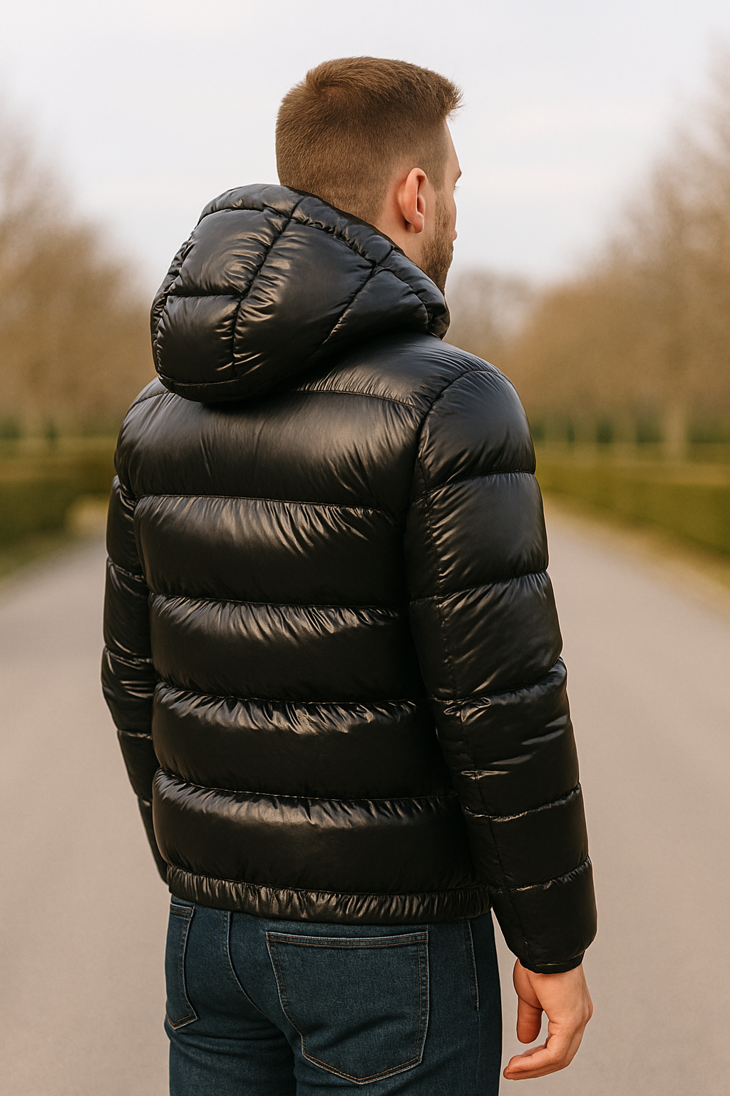 Rafello&Co | Lightweight Down Parka with a Glossy Finish