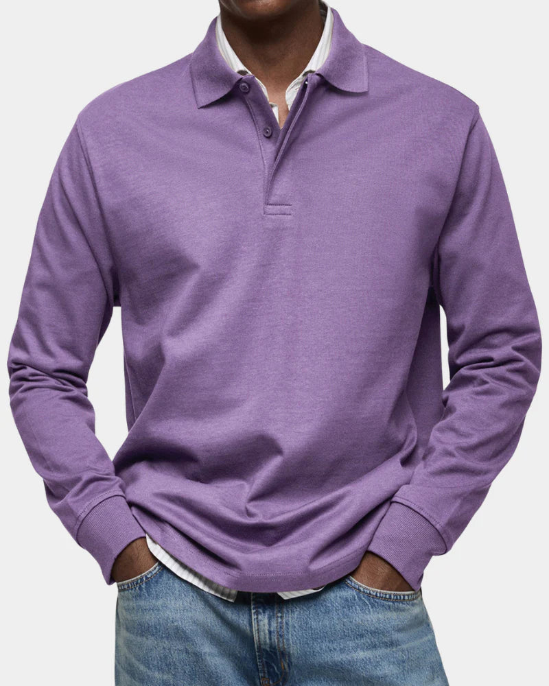 Rafello&Co |  Classic Long-Sleeve Polo Shirt