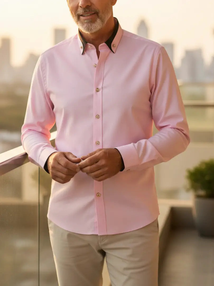 Rafello&Co | Klassiek Katoenen Shirt met Lange Mouwen Rafello&Co