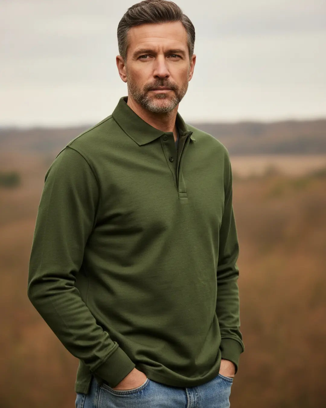 Rafello&Co | Klassiek Poloshirt met Lange Mouwen Rafello&Co