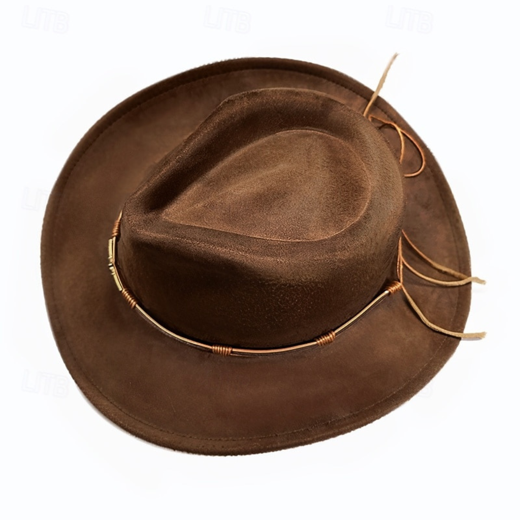 Western Vintage Cowboy Leather Hat