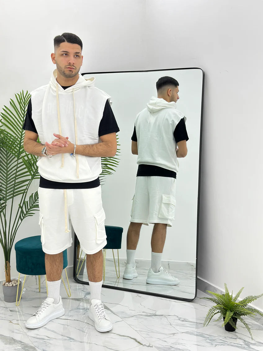 Rafello&Co | Sleeveless Hoodie & Cargo Short Set 