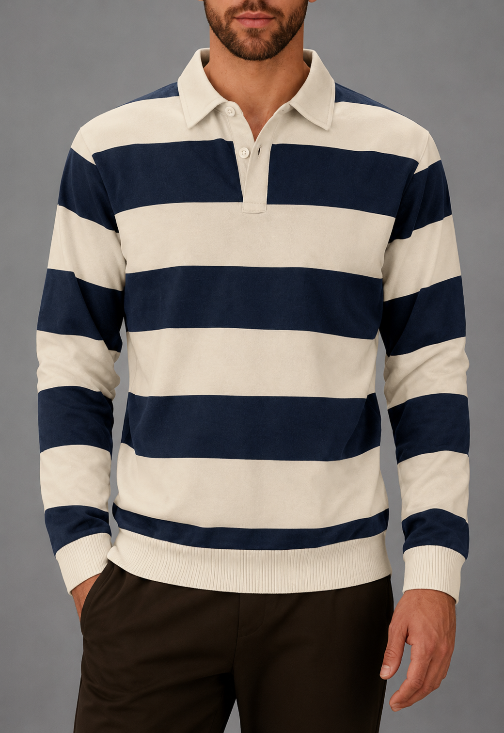 Men's Striped Long Sleeve Shirt
