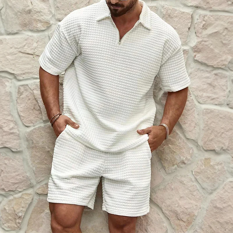 Heren Waffle Knit 2-delig Set