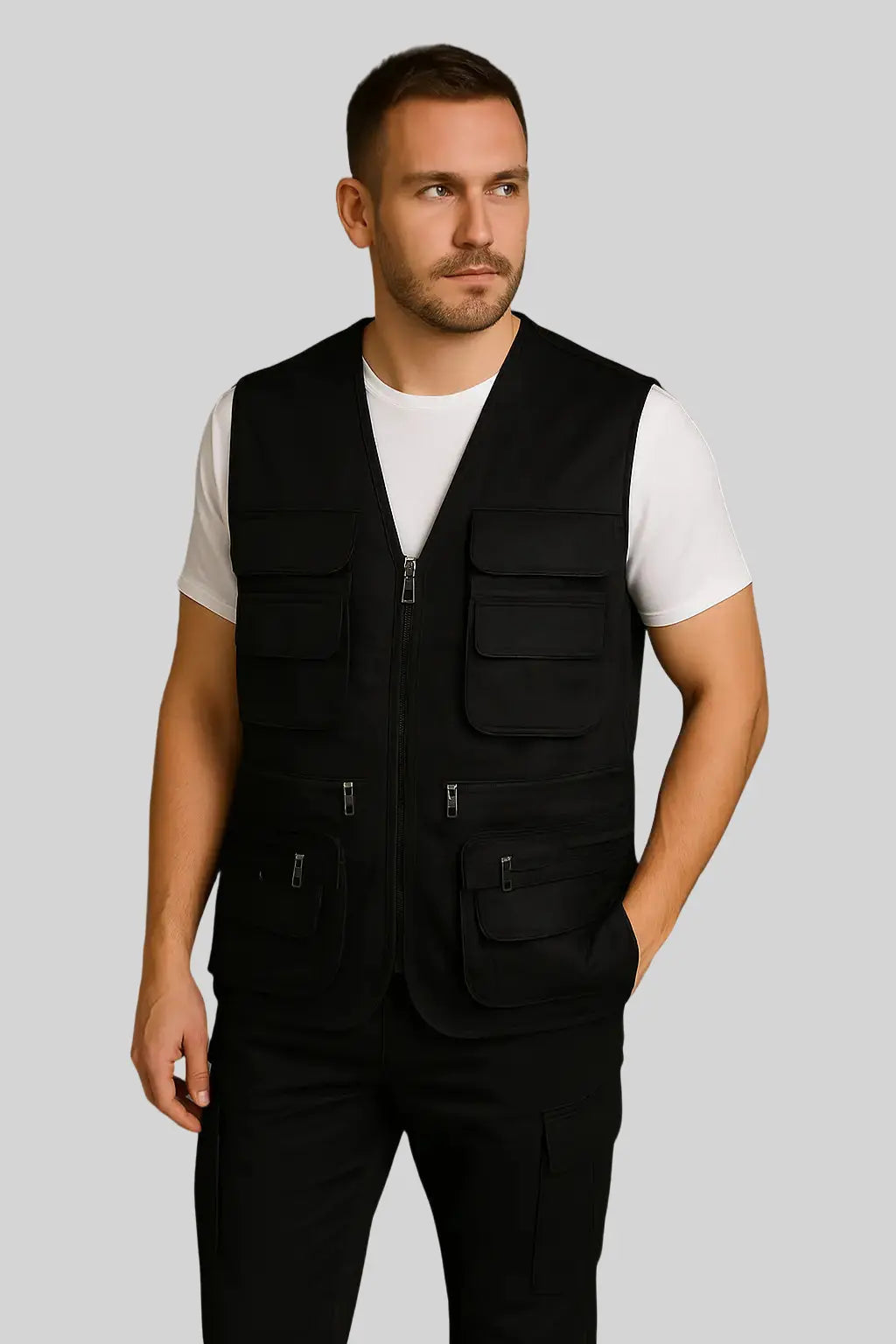 Rafello&Co | Tactisch Wandelvest met Meerdere Zakken Rafello&Co