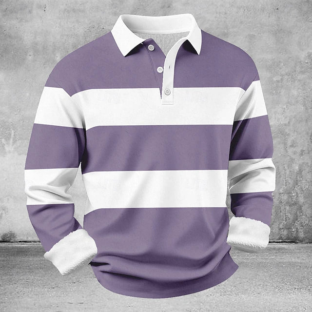 Men's Striped Long Sleeve Shirt
