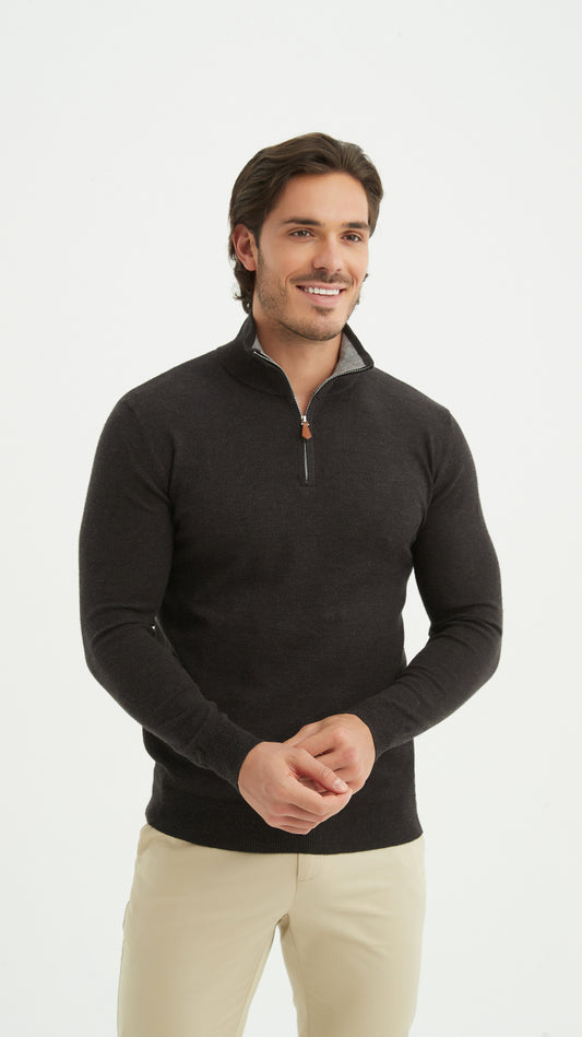 "cashmere touch"- Premium high zip jumper