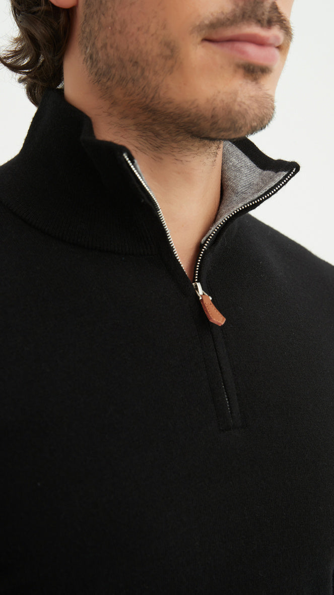 "cashmere touch"- Premium high zip jumper