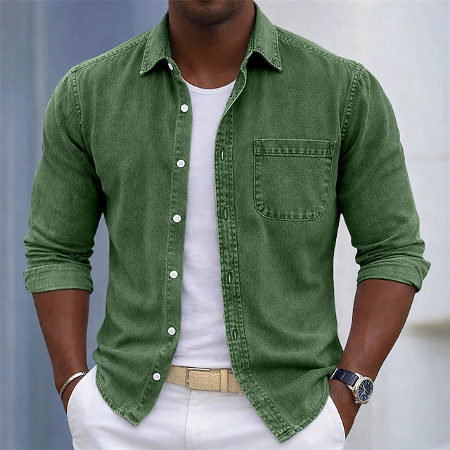 Men’s Vintage Denim Casual Shirt
