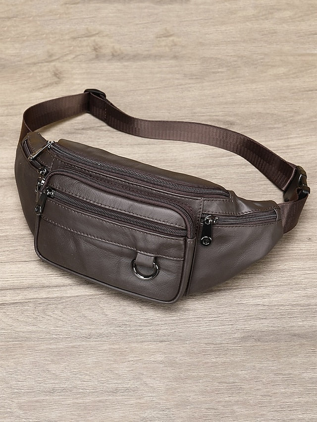 Heren Vintage Leren Sling Bag