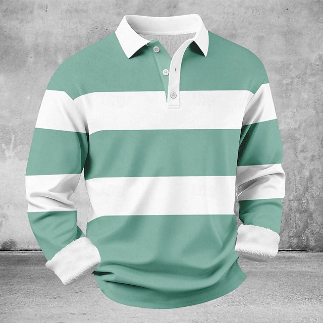 Men's Striped Long Sleeve Shirt