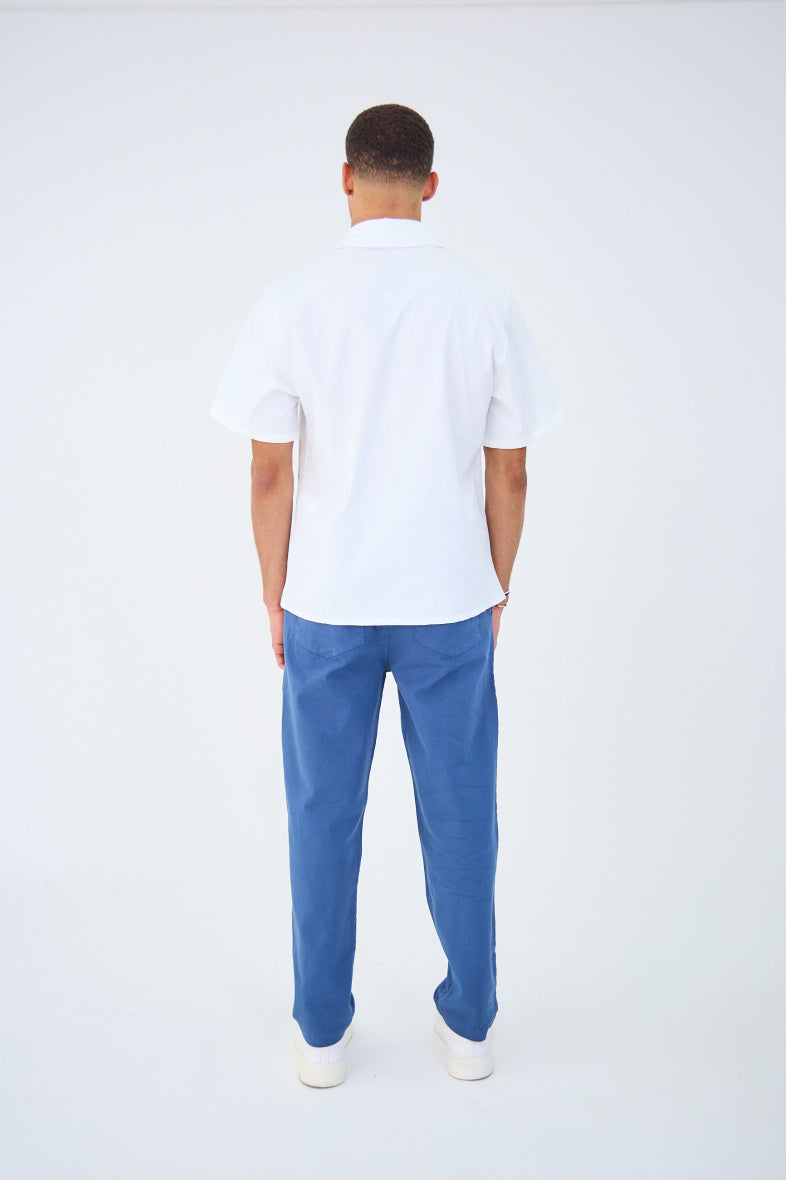 Straight Cut Trousers in Drill Cotton