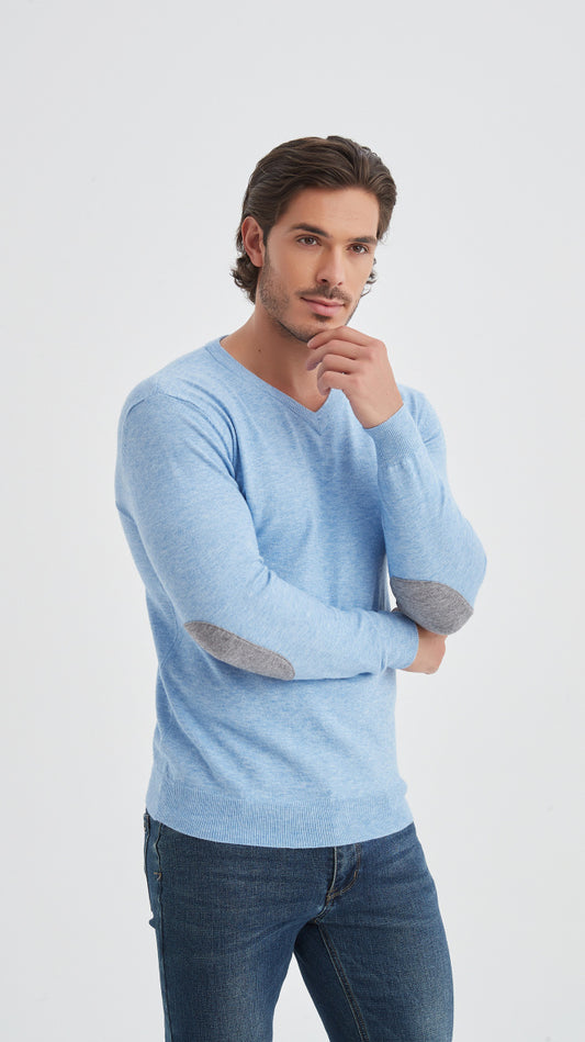 V-neck jumper "cashmere touch" - Yellow