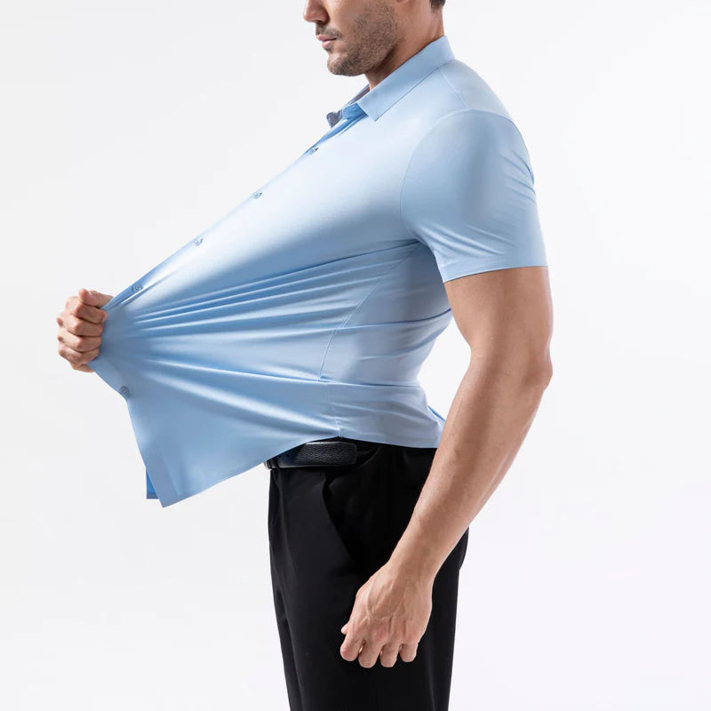 Rafello&Co | Short-Sleeved Shirt with 4-Way Stretch