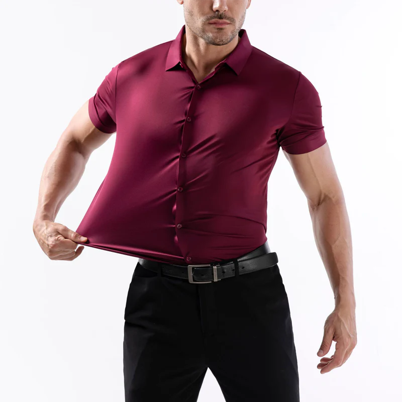 Rafello&Co | Short-Sleeved Shirt with 4-Way Stretch