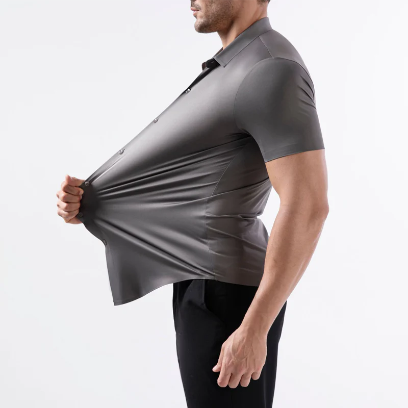 Rafello&Co | Short-Sleeved Shirt with 4-Way Stretch