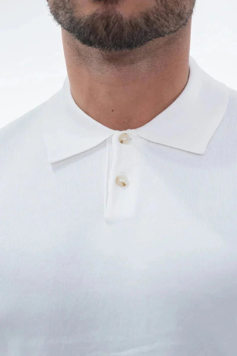 Short Sleeve Polo Shirt with Buttons