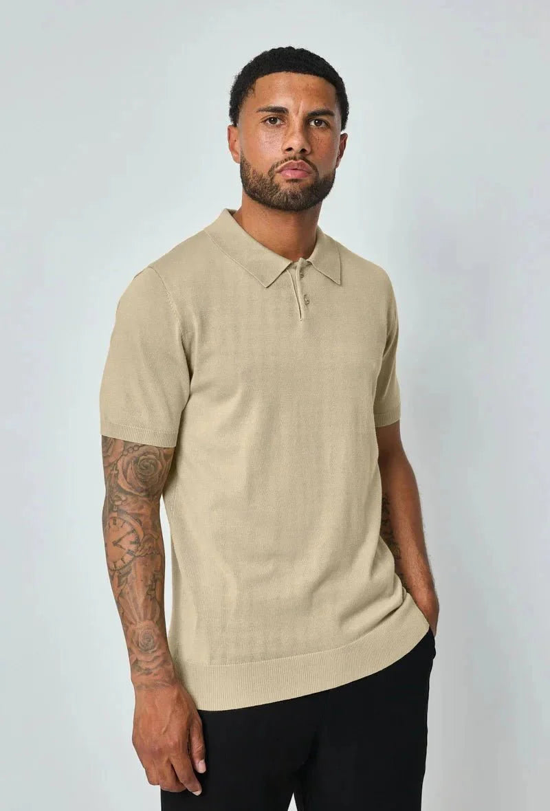 Short Sleeve Polo Shirt with Buttons