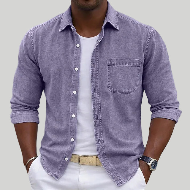 Men’s Vintage Denim Casual Shirt
